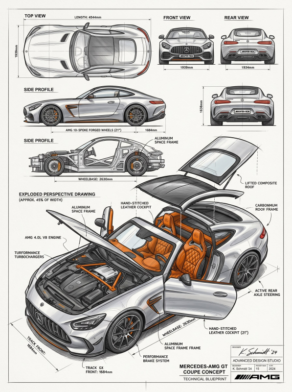 Картина "AMG Engineering Vision" - фото №2