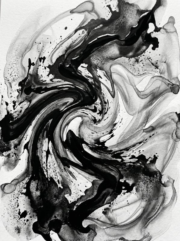 Картина "Ink Storm Flow" - фото №2