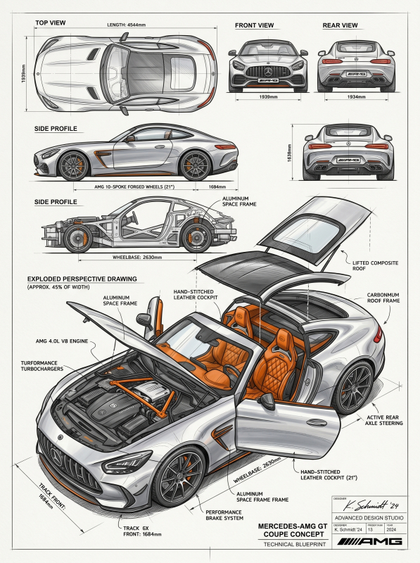 Картина "AMG Engineering Vision" - фото №2