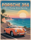 Картина "Ретро Porsche" - фото №2