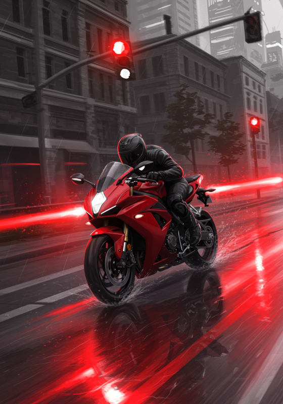 Картина "Red Velocity Ride" - фото №2