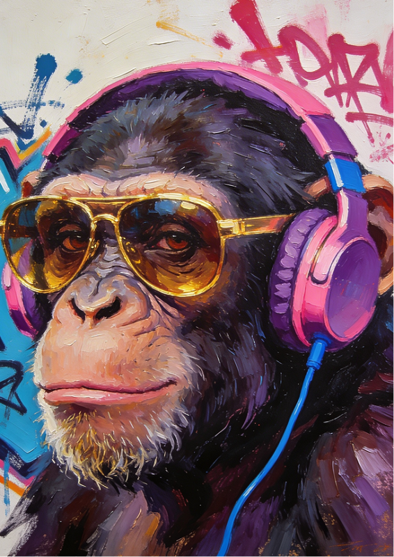 Картина "Music Monkey" - фото №2