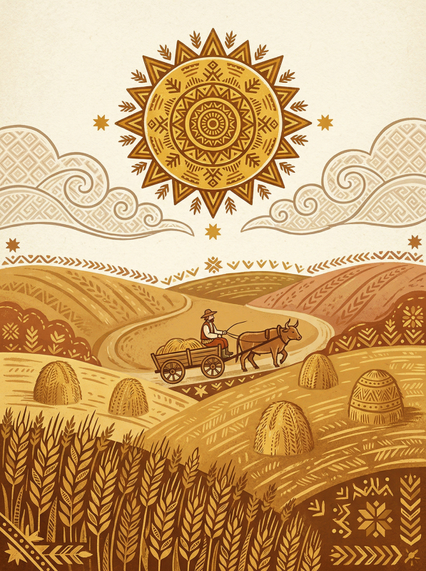 Картина "Harvest Journey" - фото №2