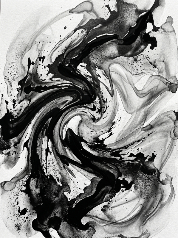 Картина "Ink Storm Flow" - фото №2