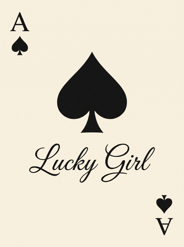 Картина "Постер Lucky Girl карта піки" - фото №2