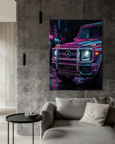 Картина «Неоновий Mercedes G-Class» - фото