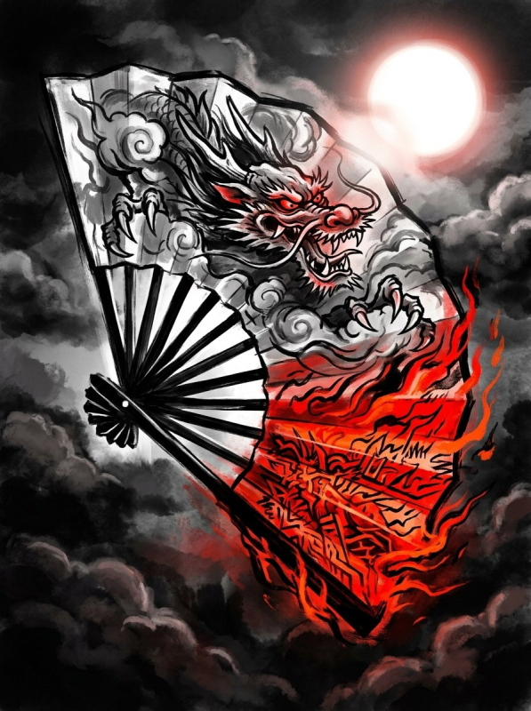 Картина "Rage of the Dragon Wind" - фото №2