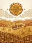 Картина "Harvest Journey" - фото №2