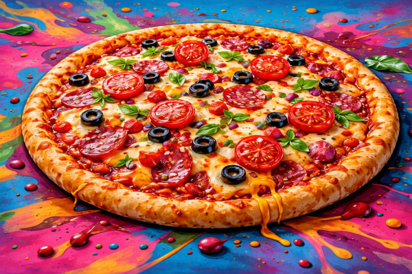 Картина "Color Burst Pizza" - фото №2