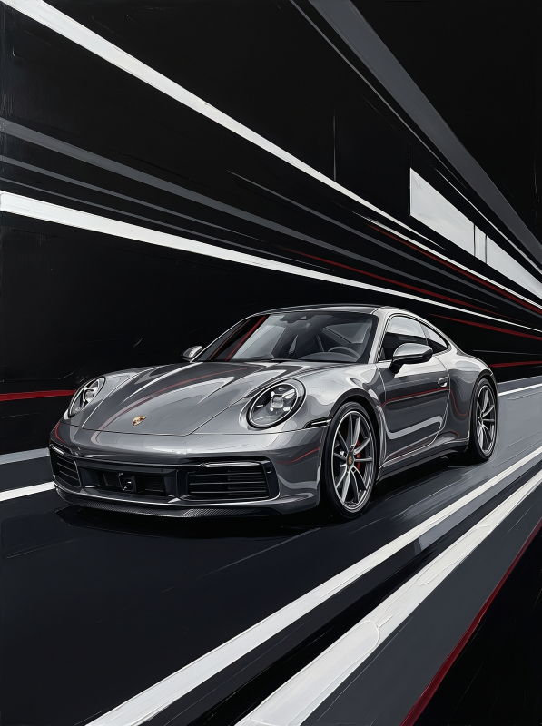 Картина «Срібна Швидкість Porsche» - фото №2