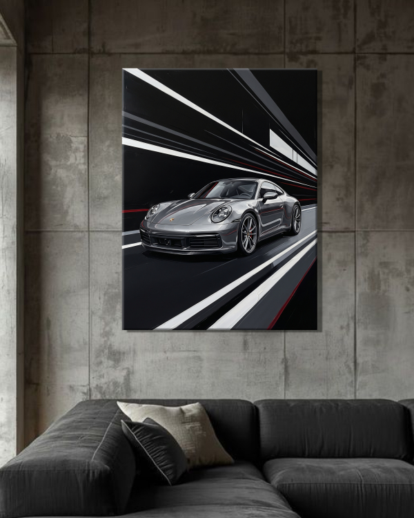 Картина «Срібна Швидкість Porsche» - фото